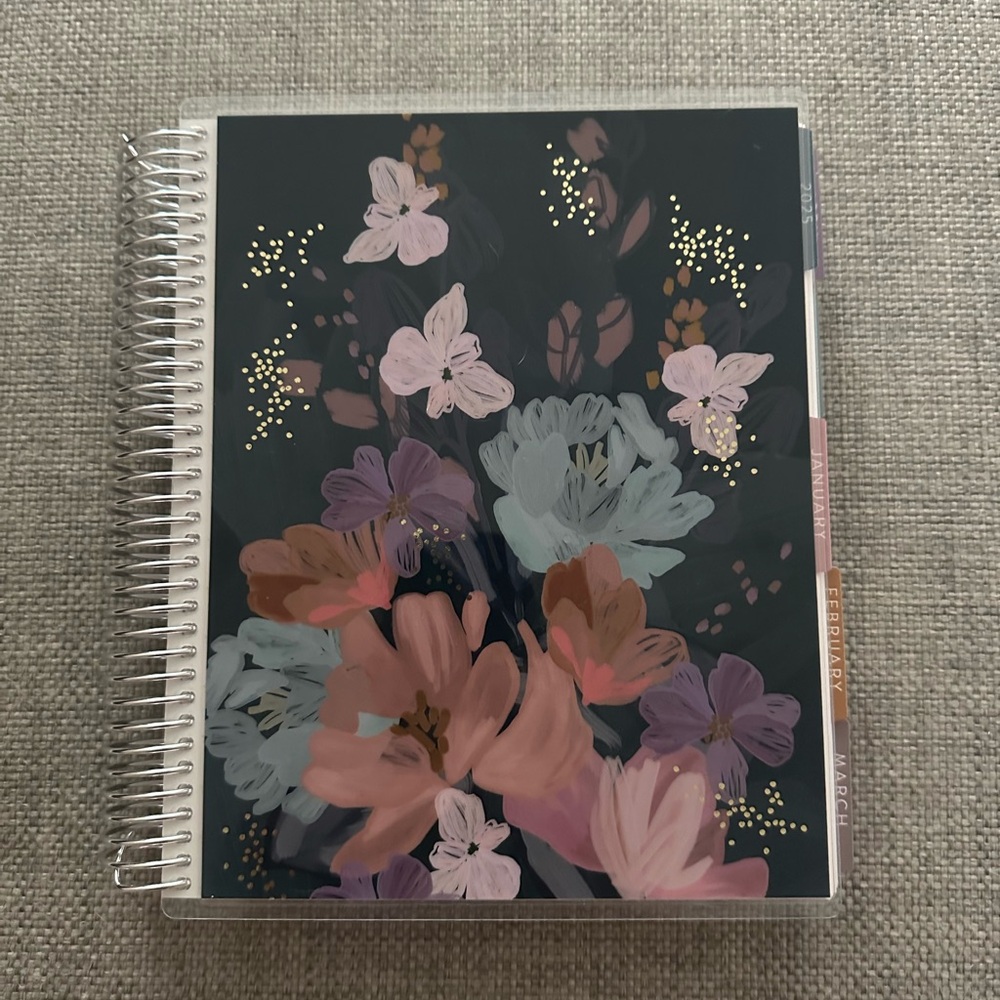 NWOT Erin Condren Bold Blooms Daily LifePlanner (6 month - January - June 2025)